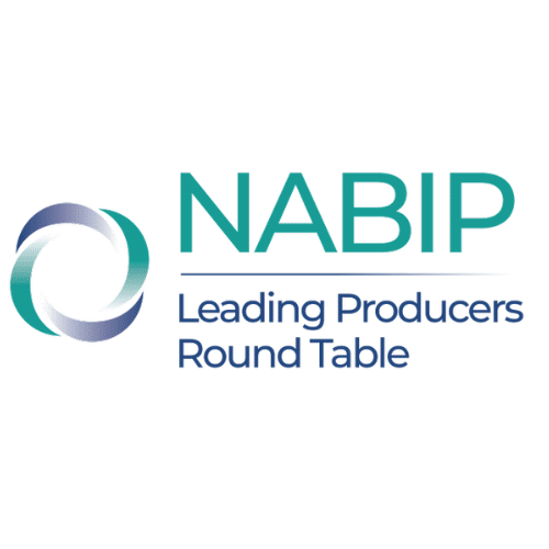 NABIP logo showing teal 'NABIP' text and 'Leading Producers Round Table' tagline with a teal-purple circular swirl symbol.